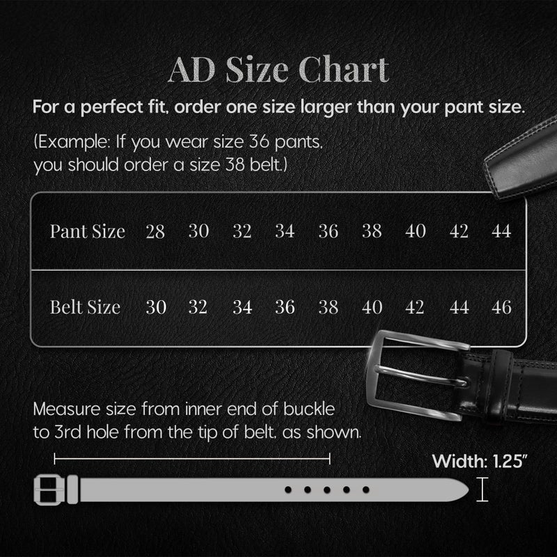 Access Denied Genuine Leather Dress Belts For Men - Mens Belt For Suits, Jeans, Uniform Black Belt - Designed in the USA - Image 5